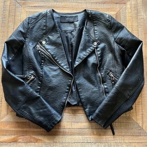 Leather moto jacket